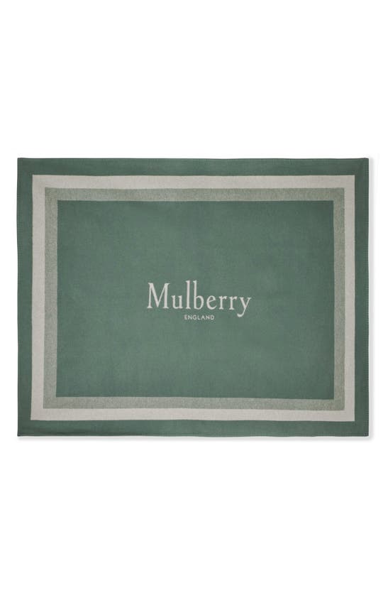 Shop Mulberry Wool Throw Blanket In Cambridge Green