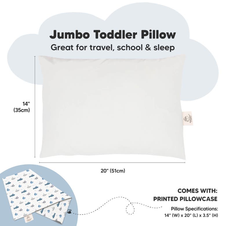 Shop Keababies Jumbo Toddler Pillow With Pillowcase In Submarines