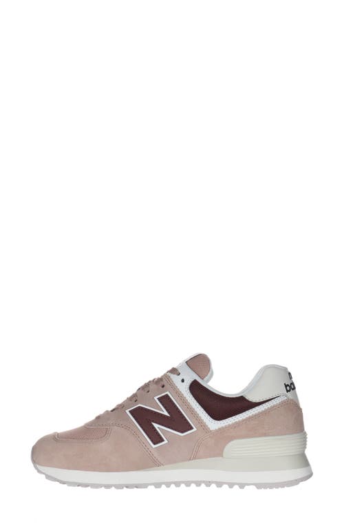 Shop New Balance 574 Sneaker In Flat Taupe/rich Oak