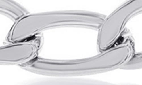 Blackjack Figaro Chain Necklace In Silver