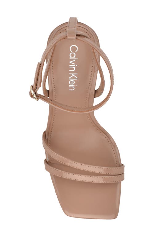 Shop Calvin Klein Sassa Ankle Strap Sandal In Light Natural