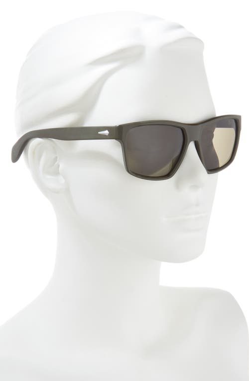 Rag & Bone 58mm Rectangular Sunglasses In Matte Green
