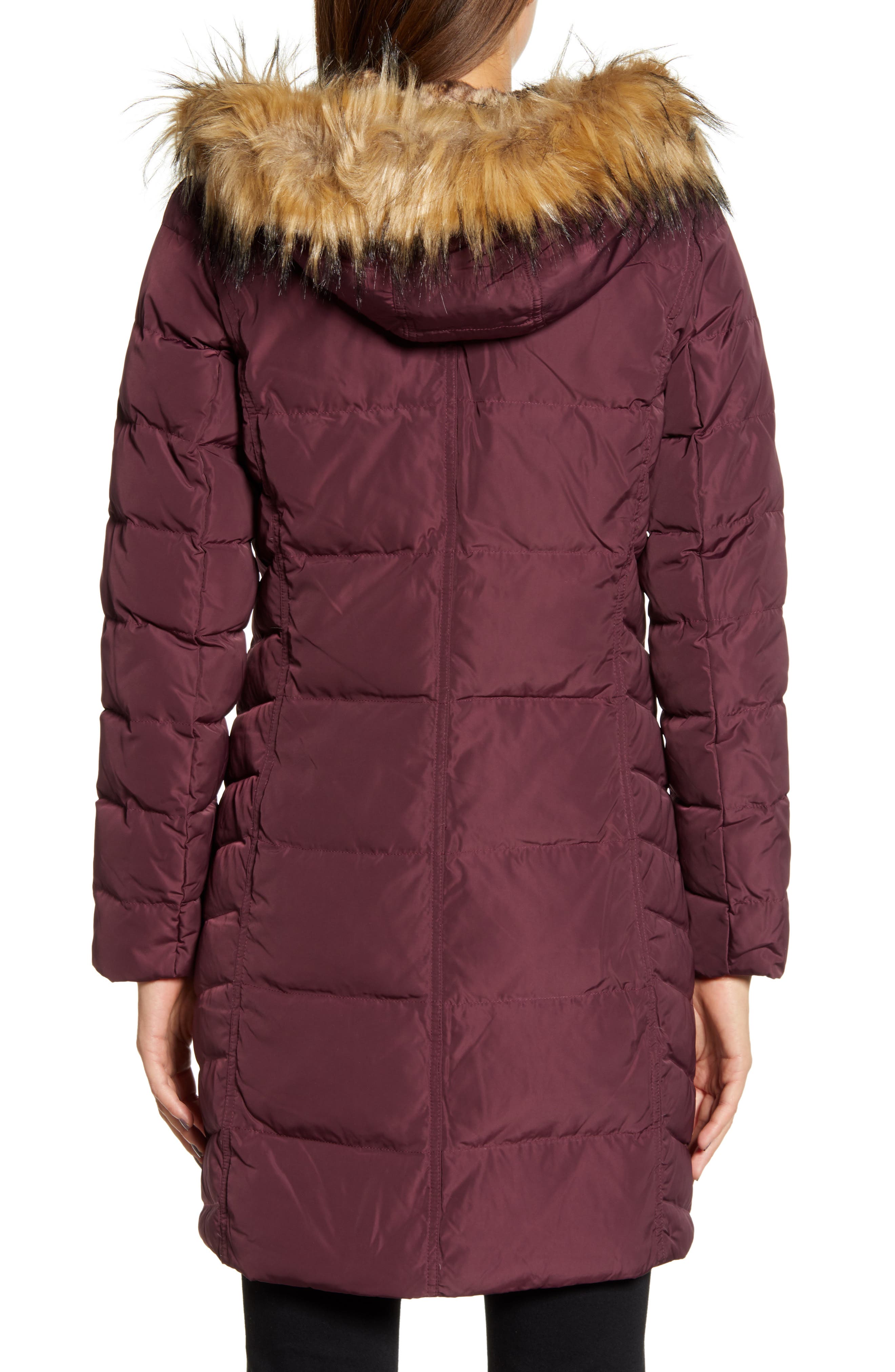 Cole Haan | Signature Faux Fur Trim Hooded Coat | Nordstrom Rack