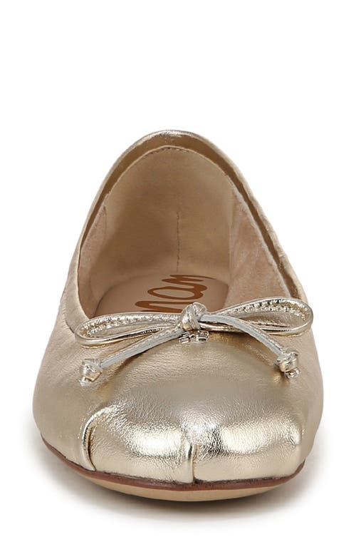 Shop Sam Edelman Zooey Ballet Flat In Gold Leaf