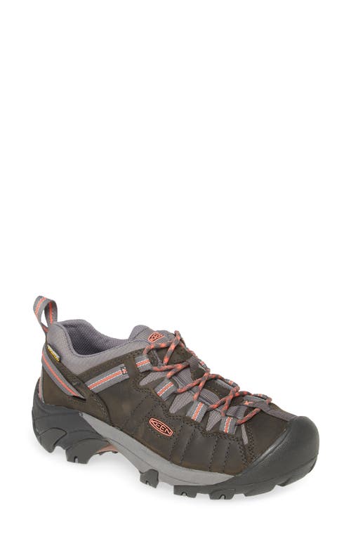 KEEN 'Targhee II' Walking Shoe in Magnet/Coral Leather at Nordstrom, Size 5