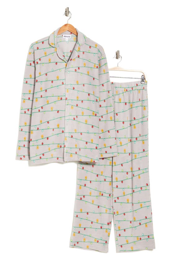 Abound Microfleece Pajamas In Grey Micro Lights