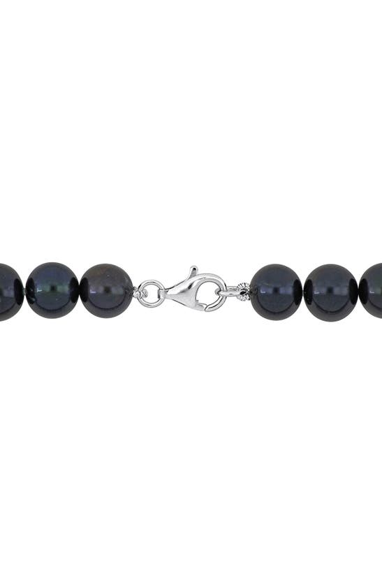 Shop Delmar Cultured Freshwater Pearl Necklace In Black