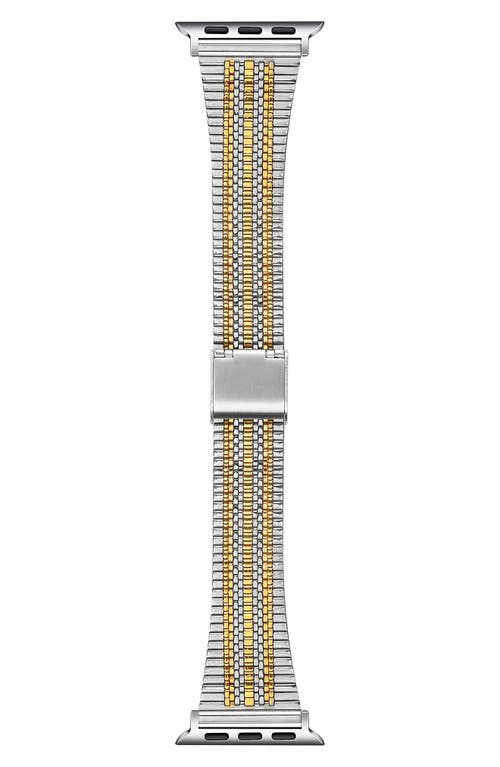 Eliza Stainless Steel Apple Watch Watchband in Silver/Gold