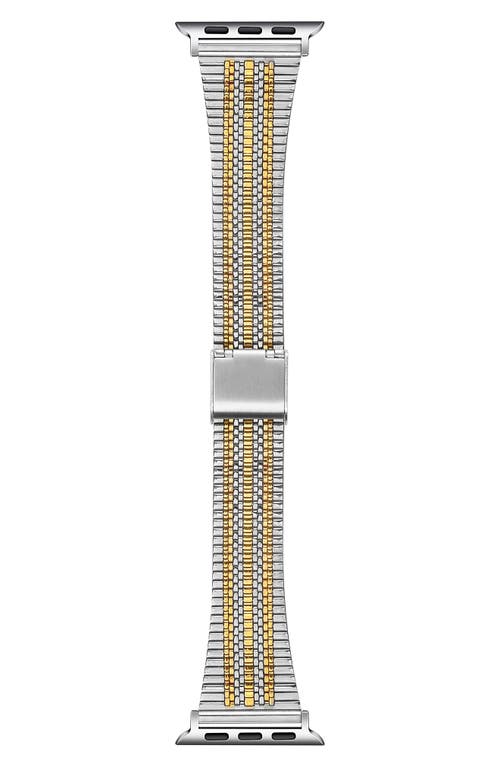 Shop The Posh Tech Eliza Stainless Steel Apple Watch® Watchband In Silver/gold