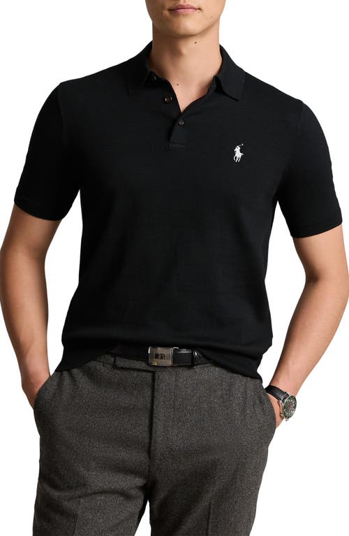 Shop Polo Ralph Lauren Regular Fit Cotton Polo Sweater In Polo Black