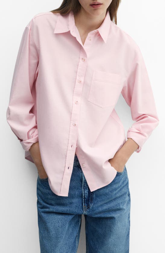 MANGO MANGO COTTON BUTTON-UP SHIRT 