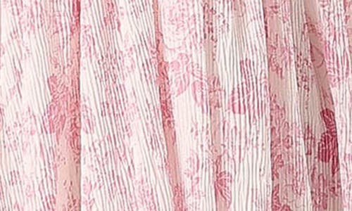 Petal And Pup Petal & Pup Paris Floral Textured Long Sleeve Minidress In Pink