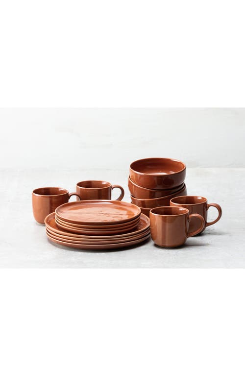 Shop Fortessa Svelte 16-piece Dinnerware Set In Terracotta