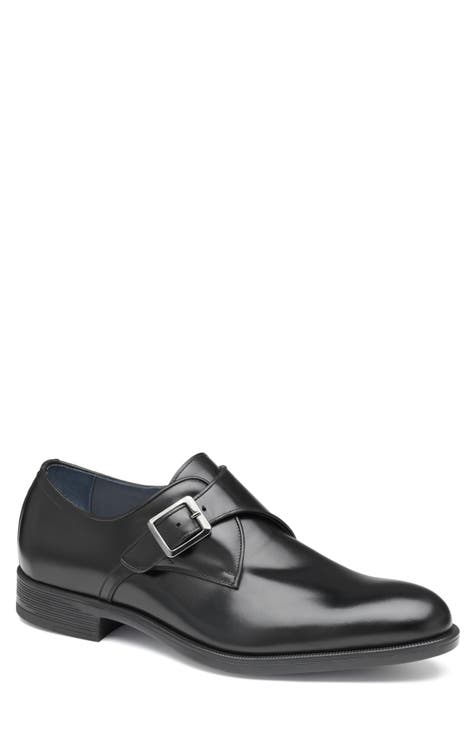 Black monk strap dress shoes best sale