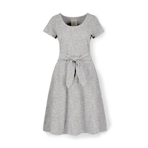 Shop Hope & Henry Organic Tie-waist Knit Dress In Gray Heather Solid