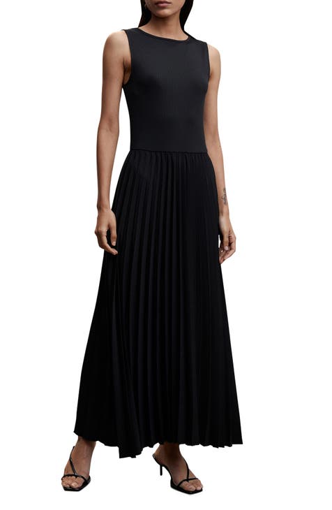 Theory vinessi pleated maxi sales dress