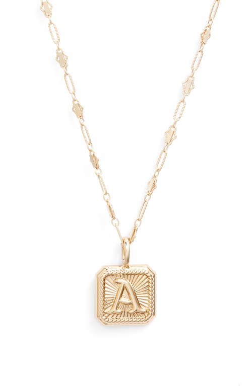 Harlow Initial Pendant Necklace in Gold - A