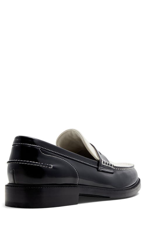 Aldo Kieran Penny Loafer In Black/white