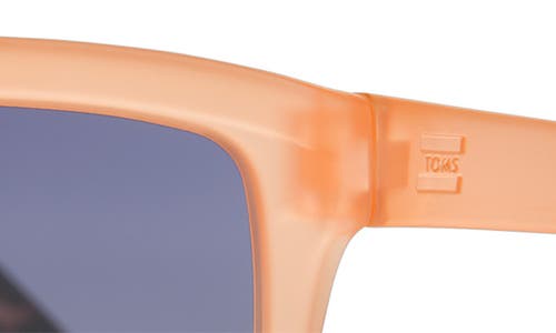 Toms Jett 58mm Shield Sunglasses In Peach Crystal Fade/blue