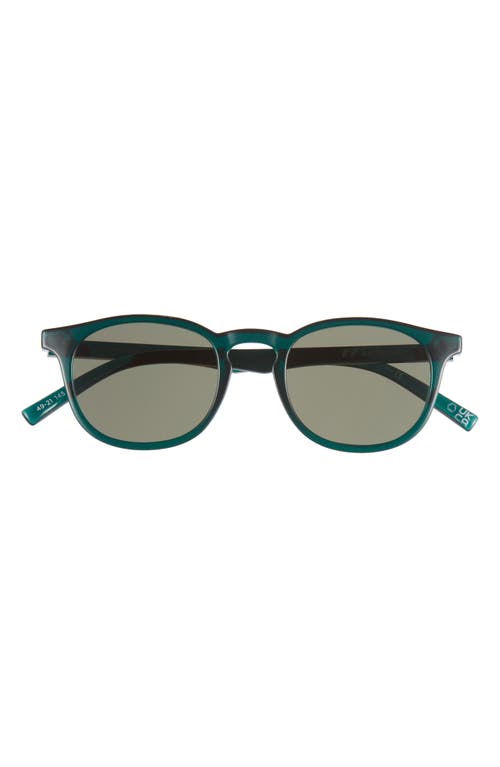 Club Royale 48mm Round Sunglasses in Bottle Green