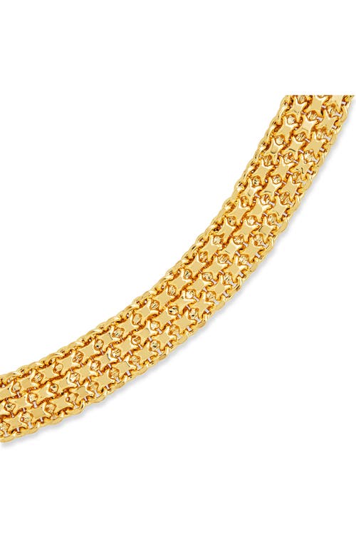 Sterling Forever Elsie Statement Chain Link Bracelet In Gold