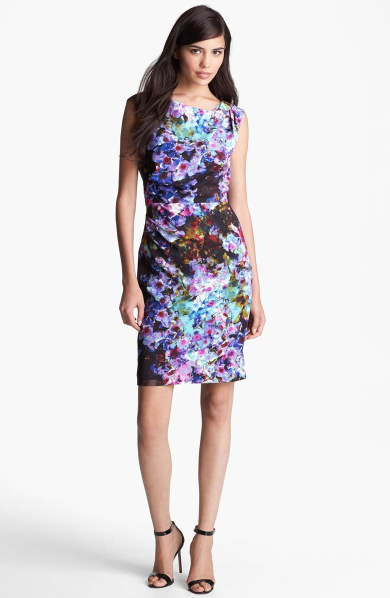 Ivy & Blu Print Satin Sheath Dress | Nordstrom