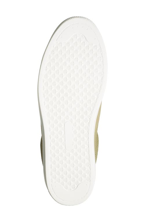 Official Program Court Low Top Sneaker In Olive Suede/white