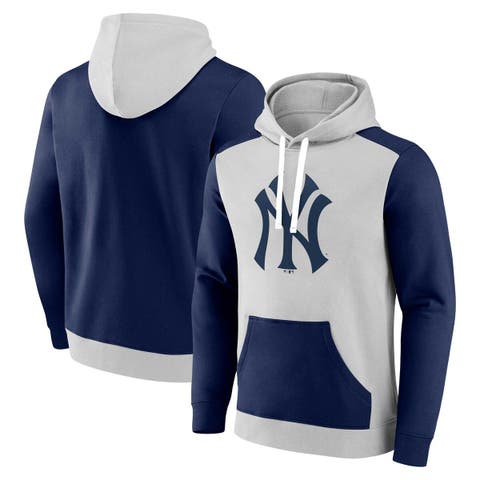 Men's Fanatics Branded Navy New York Yankees Splatter Logo Pullover Hoodie