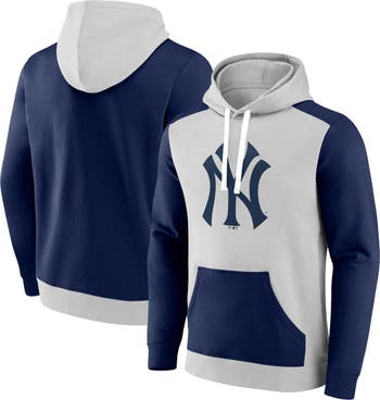 Women's Fanatics Branded Navy/Heathered Gray New York Yankees Plus Size  Colorblock Quarter-Zip Sweatshirt