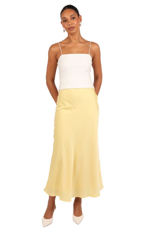 Petal And Pup Petal & Pup Nellie Satin Maxi Skirt In Yellow