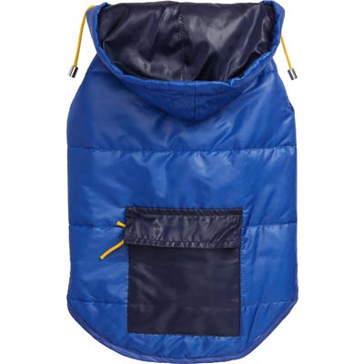 Ware Of The Dog Colorblock Dog Puffer Coat, Blue