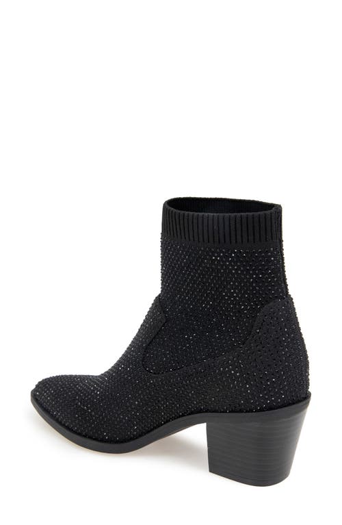 Reaction Kenneth Cole Jess Bejeweled Sock Bootie In Black Ombre Knit