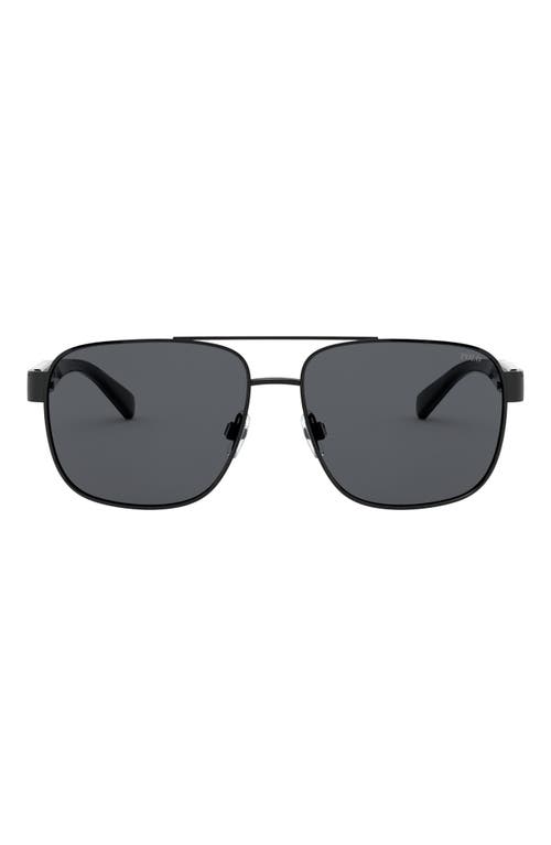 EAN 8056597221290 product image for Polo Ralph Lauren 59mm Aviator Sunglasses in Shiny Black/grey at Nordstrom | upcitemdb.com