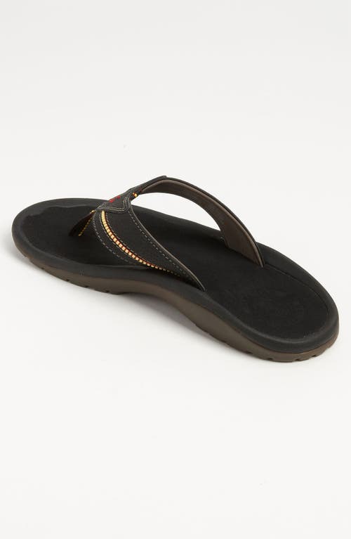 Shop Olukai 'kia'i Ii' Flip Flop In Black/black