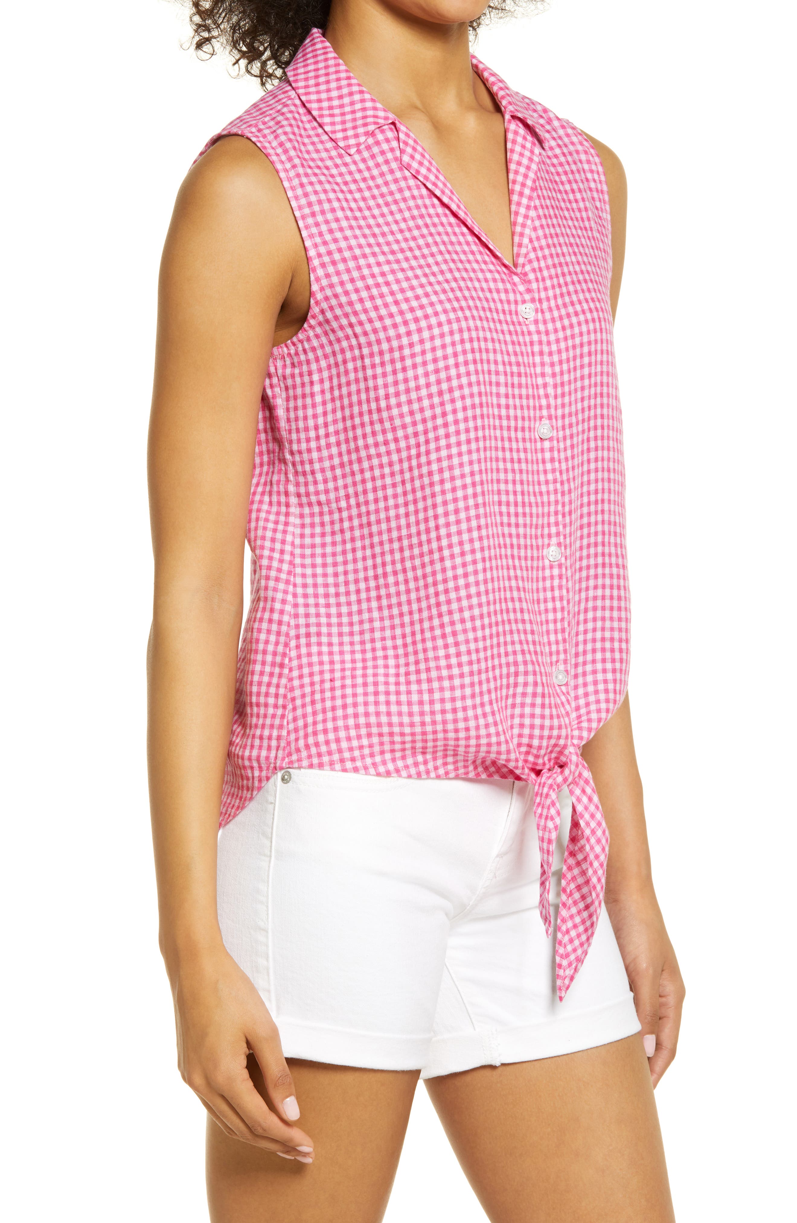 Tommy Bahama Gingham Check Linen Tie 