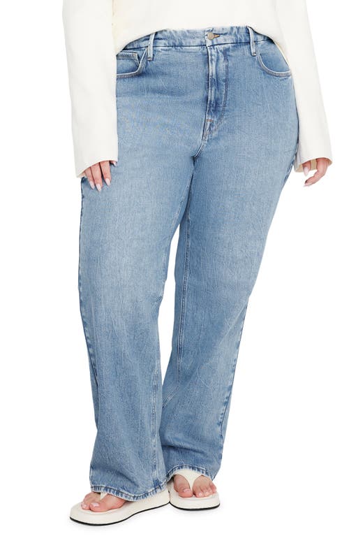 Shop Good American Good 90s Straight Leg Jeans In Indigo599