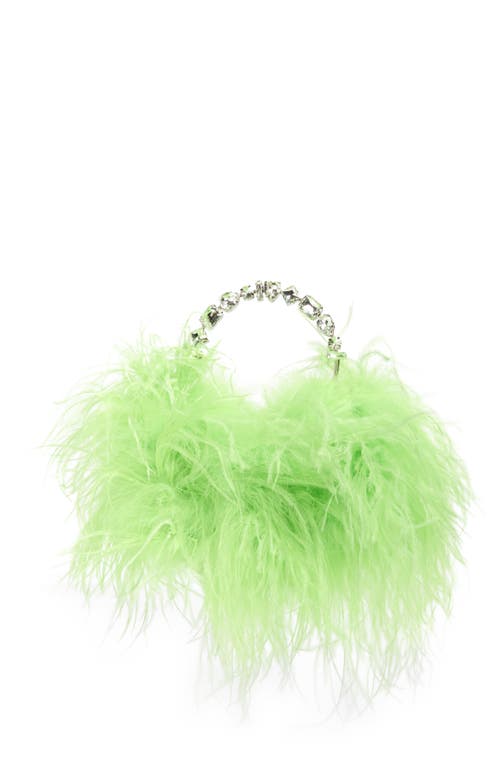 L'alingi L'alingi Feather Top Handle Bag in Apple Blossom Green
