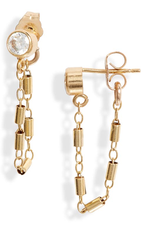 Nashelle Muse Tube Drop Wrap Earrings in Gold at Nordstrom