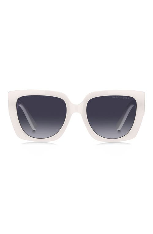 Marc Jacobs 54mm Square Sunglasses In Ivory/grey Shaded