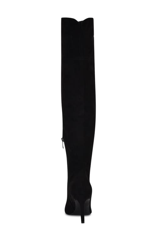 Shop Nine West Fredy Pointed Toe Over The Knee Boot In Black