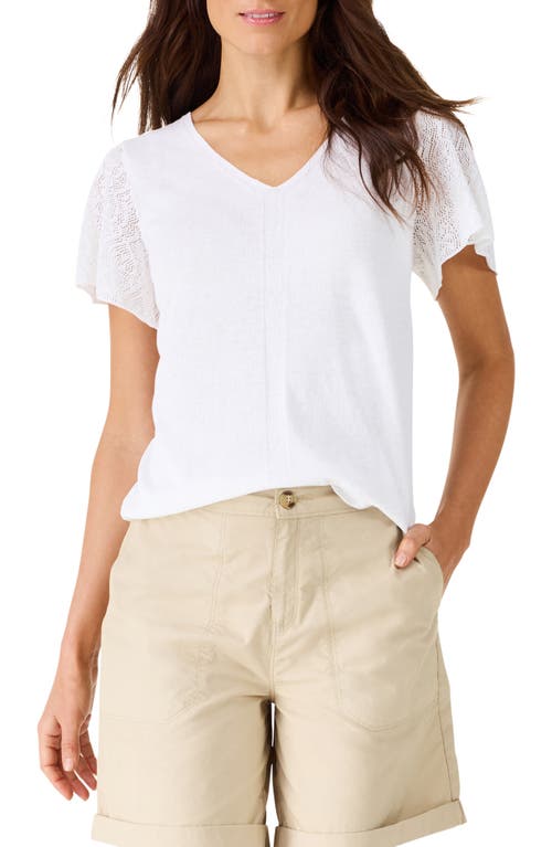 NIC+ZOE Pointelle Sleeve Sweater at Nordstrom,