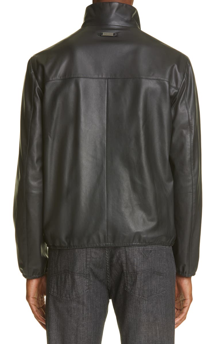 faillissement Dapper vacht Emporio Armani Leather Jacket | Nordstrom
