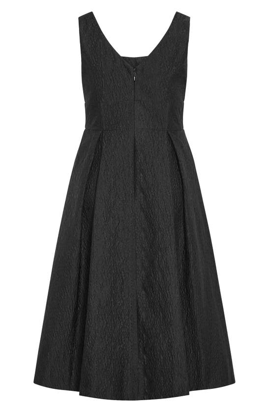 Shop City Chic Estella Jacquard Midi Dress In Black