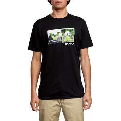 Rvca Balance Box Logo T-Shirt, Black