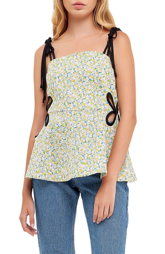 English Factory Floral Tie Strap Tank In Multi