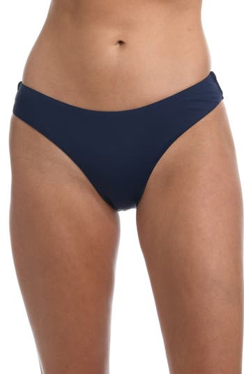 La Blanca Island Goddess Scoop Bikini Bottoms In Indigo