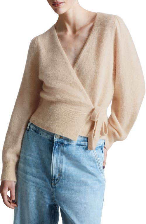 & Other Stories Merino Wool & Mohair Blend Wrap Cardigan in Beige Dusty Light at Nordstrom, Size Small
