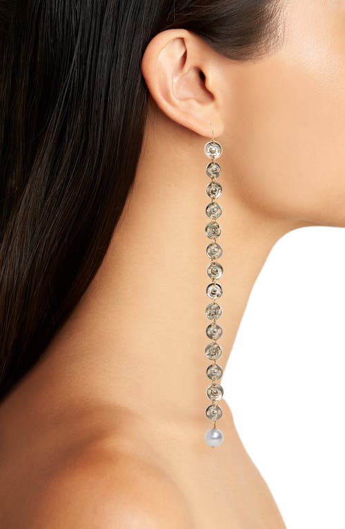 Isshi Button You Up Linear Drop Earrings In Steel