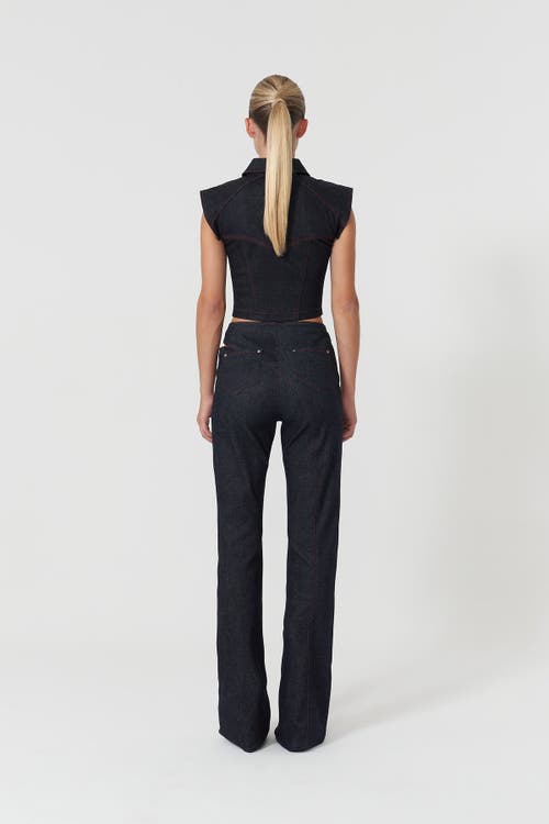 Jendue Davidson Cross Neck West In Deep Blue