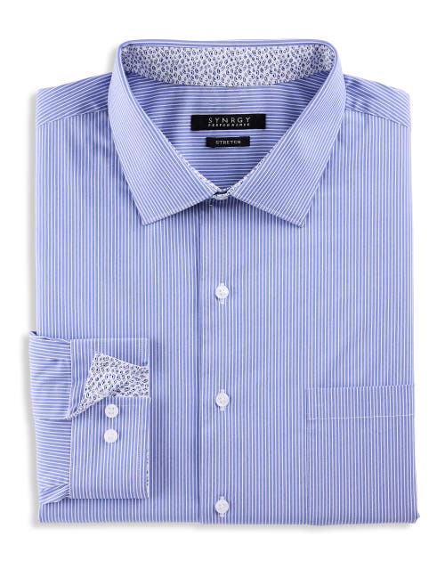 Synrgy by DXL Striped Dress Shirt Blue at Nordstrom,